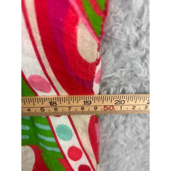 NWT Linen Luv Pink Green Abstract Print 100% Linen Shift Dress Size M - Picture 6 of 9